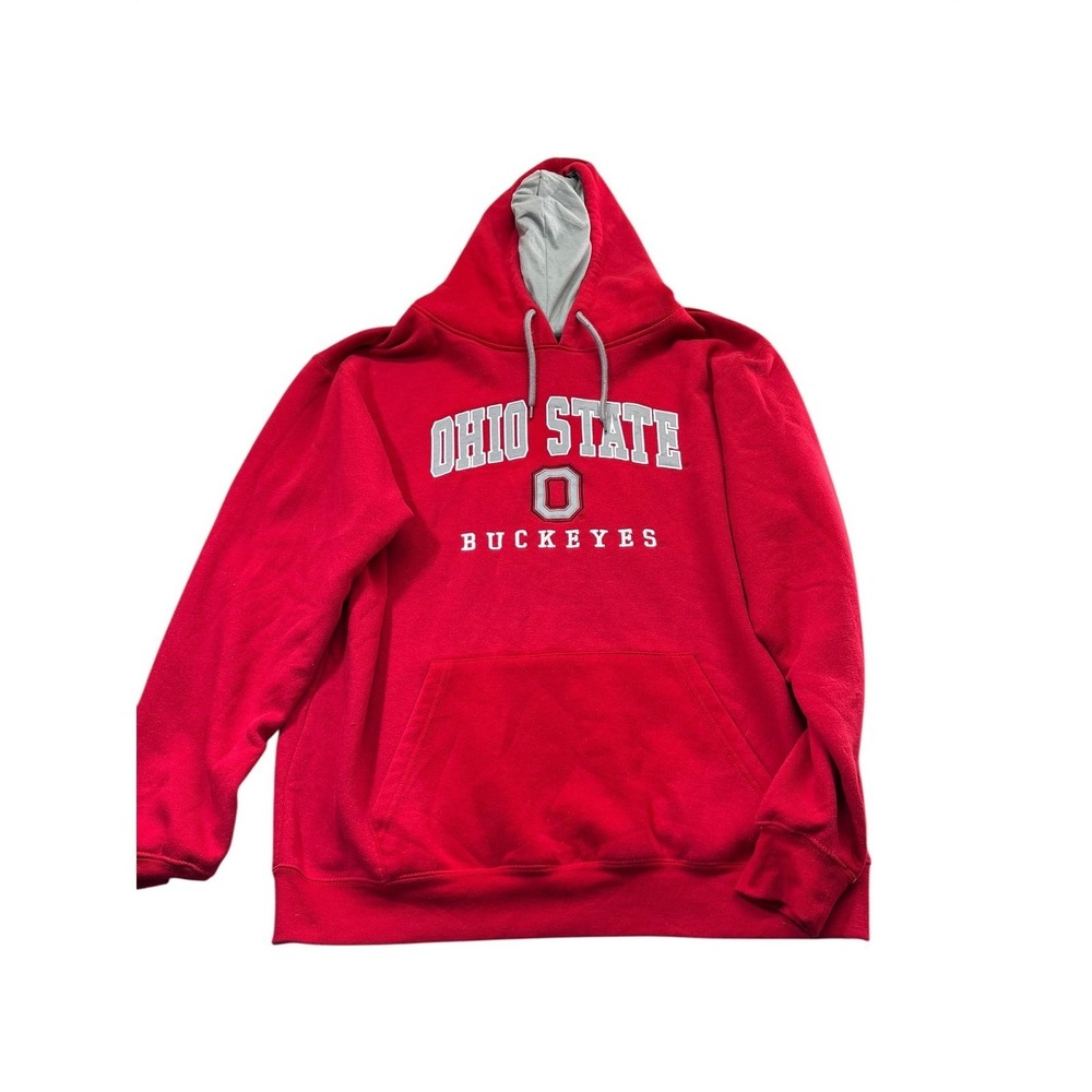 Colosseum Ohio State Buckeyes Hoodie Mens XXL Red Embroidered Pullover OSU